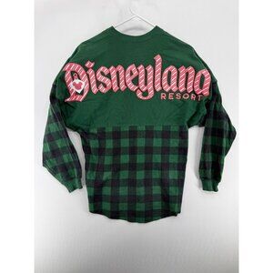 2020 Disneyland Resort Holiday Green Plaid Candy Cane Christmas Spirit XS Jersey